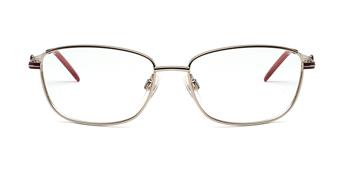 PIERRE CARDIN Silver Full Frame Oval Eyeglasses for Women