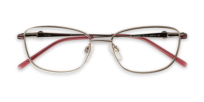 PIERRE CARDIN Silver Full Frame Oval Eyeglasses for Women