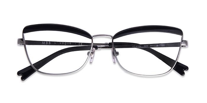 VOGUE 0VO4164 FORERUNNER Silver Full Frame Butterfly Eyeglasses for Women