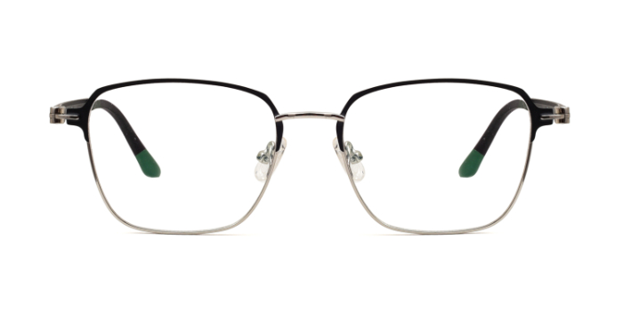 INTEGRITI Black Full Frame Square Eyeglasses for Men and Women