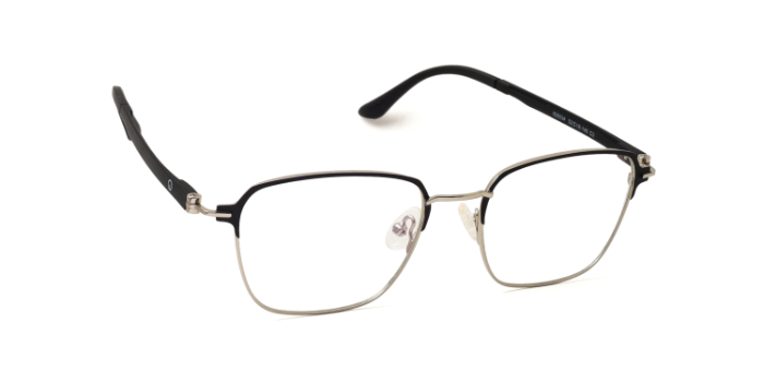 INTEGRITI Black Full Frame Square Eyeglasses for Men and Women