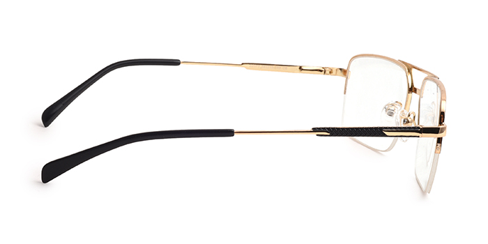  Black Half Frame Square Eyeglasses for Men and Women
