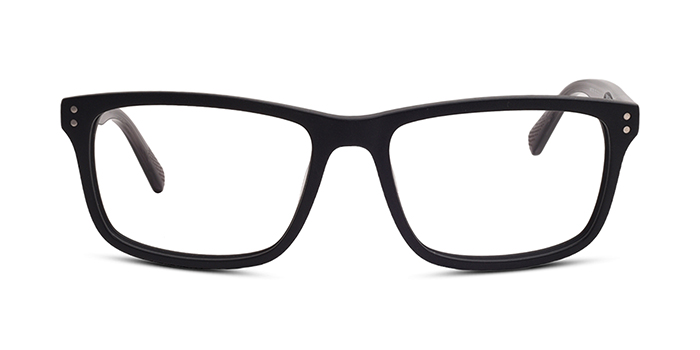NIKE Black Full Frame Rectangle Eyeglasses for Men and Women