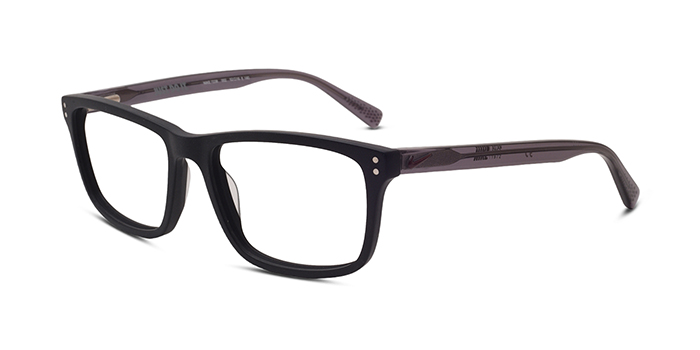 NIKE Black Full Frame Rectangle Eyeglasses for Men and Women