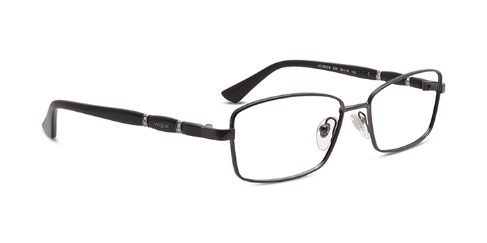 VOGUE Black Full Frame Rectangle Eyeglasses for Women