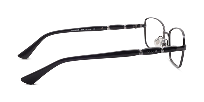 VOGUE Black Full Frame Rectangle Eyeglasses for Women