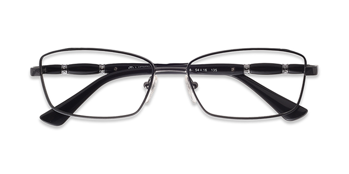 VOGUE Black Full Frame Rectangle Eyeglasses for Women