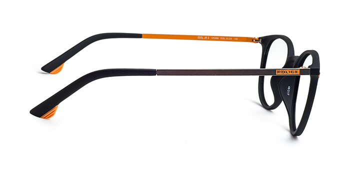 POLICE Black Full Frame Round Eyeglasses for Men and Women