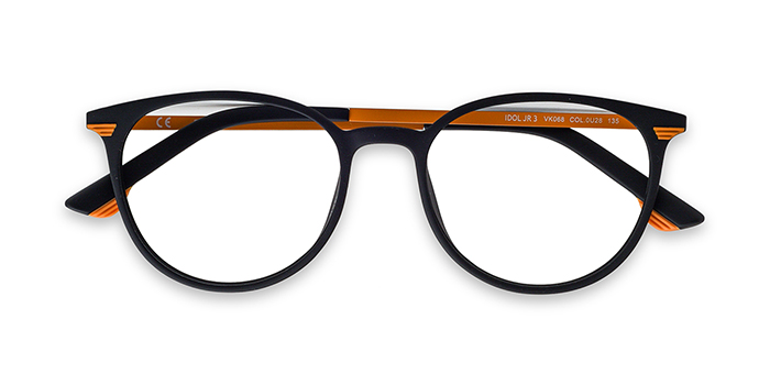POLICE Black Full Frame Round Eyeglasses for Men and Women