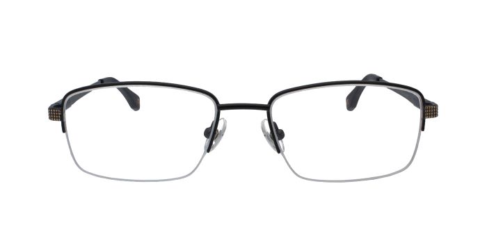  Black Half rim Rectangle Eyeglasses for Men and Women