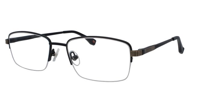  Black Half rim Rectangle Eyeglasses for Men and Women