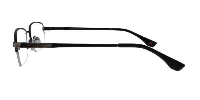  Black Half rim Rectangle Eyeglasses for Men and Women