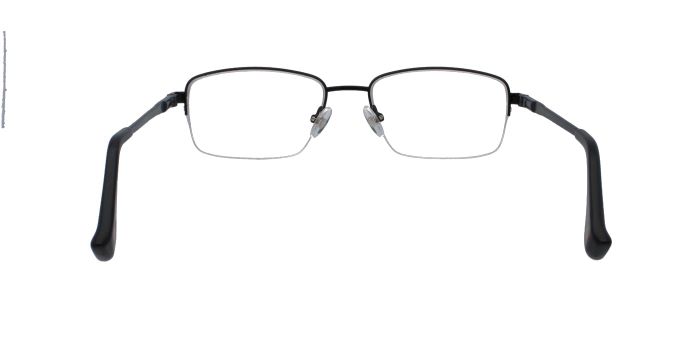  Black Half rim Rectangle Eyeglasses for Men and Women