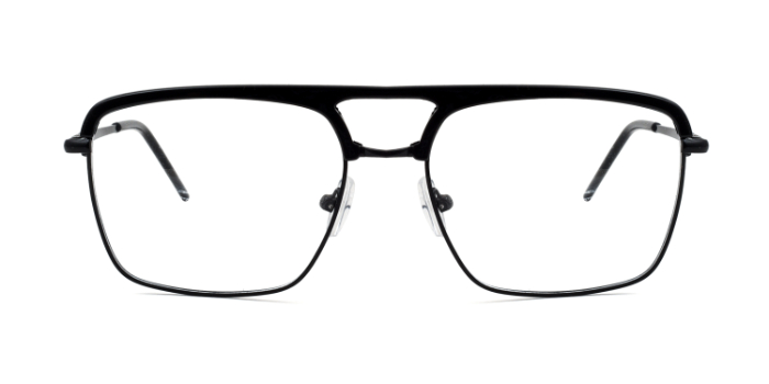NERDLANE by EyeMyEye E12B11372 Black Full Frame Square Eyeglasses for Men and Women