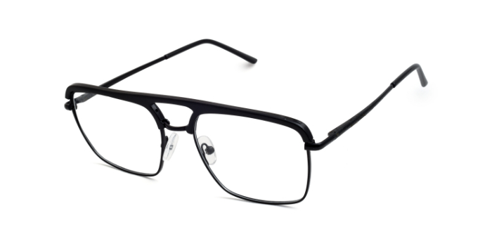 NERDLANE by EyeMyEye E12B11372 Black Full Frame Square Eyeglasses for Men and Women