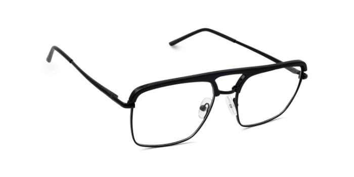 NERDLANE by EyeMyEye E12B11372 Black Full Frame Square Eyeglasses for Men and Women