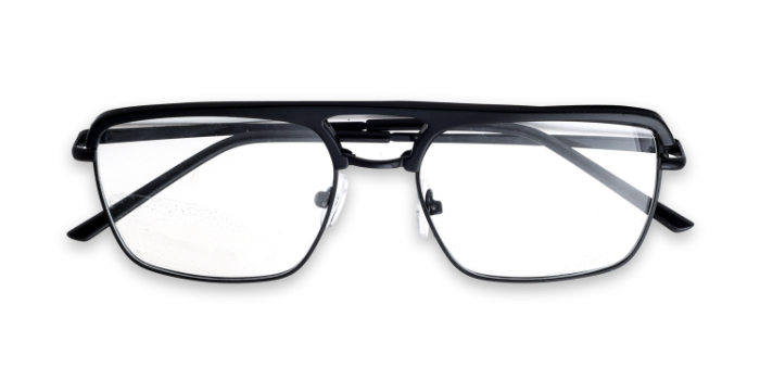 NERDLANE by EyeMyEye E12B11372 Black Full Frame Square Eyeglasses for Men and Women