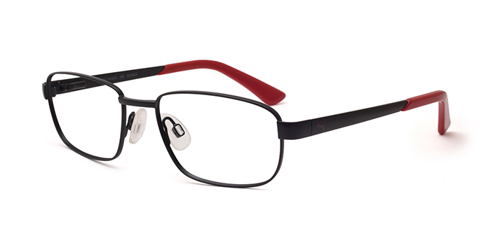 PUMA Black Full Frame Rectangle Eyeglasses for Kids