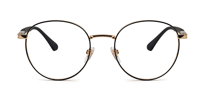 POLICE Black Full Frame Round Eyeglasses for Men and Women