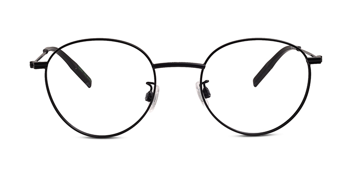 TOMMY JEANS Black Full Frame Round Eyeglasses for Men and Women