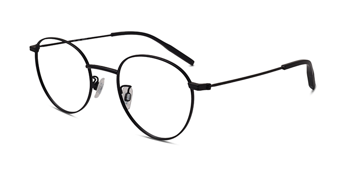 TOMMY JEANS Black Full Frame Round Eyeglasses for Men and Women