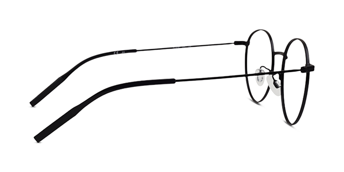 TOMMY JEANS Black Full Frame Round Eyeglasses for Men and Women