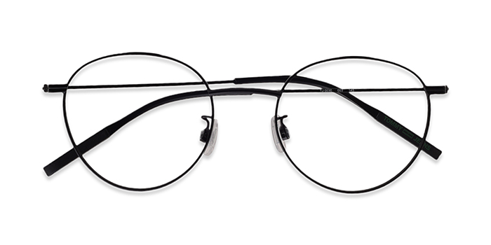 TOMMY JEANS Black Full Frame Round Eyeglasses for Men and Women