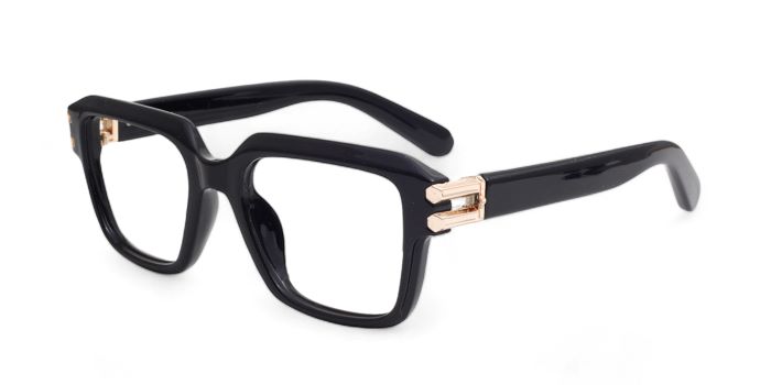 MIRAR by EyeMyEye Black Full Frame Square Eyeglasses for Men and Women
