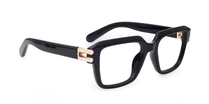 MIRAR by EyeMyEye Black Full Frame Square Eyeglasses for Men and Women