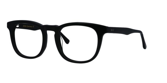  Matt Black Full rim Round Eyeglasses for Men and Women