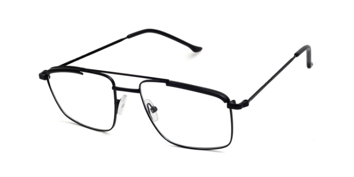 NERDLANE by EyeMyEye E12C11388 Black Full Frame Rectangle Eyeglasses for Men and Women