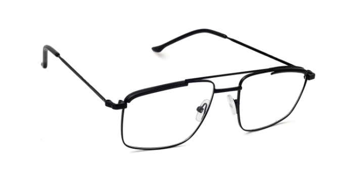 NERDLANE by EyeMyEye E12C11388 Black Full Frame Rectangle Eyeglasses for Men and Women