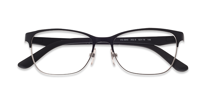 VOGUE Black Full Frame Rectangle Eyeglasses for Women