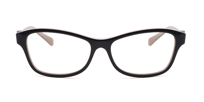 VOGUE Black Full Frame Rectangle Eyeglasses for Women