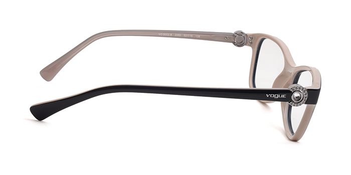 VOGUE Black Full Frame Rectangle Eyeglasses for Women