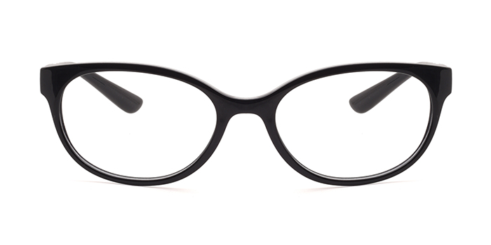VOGUE Black Full Frame Oval Eyeglasses for Women