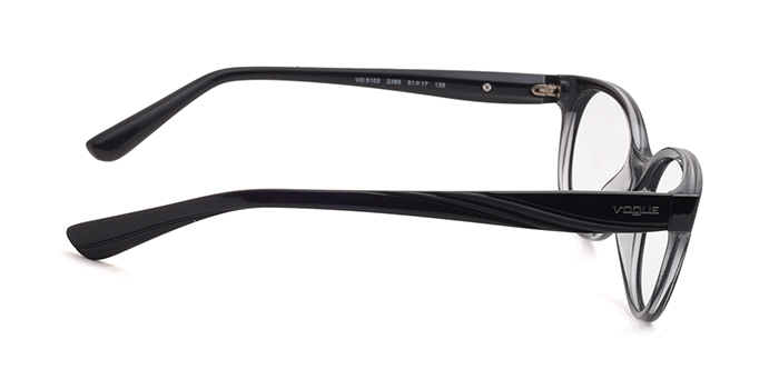 VOGUE Black Full Frame Oval Eyeglasses for Women