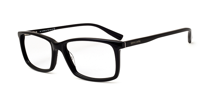 PIERRE CARDIN Black Full Frame Rectangle Eyeglasses for Men and Women