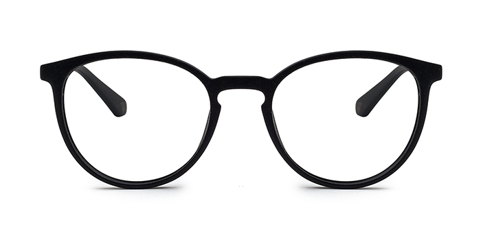 POLICE Black Full Frame Round Eyeglasses for Men and Women