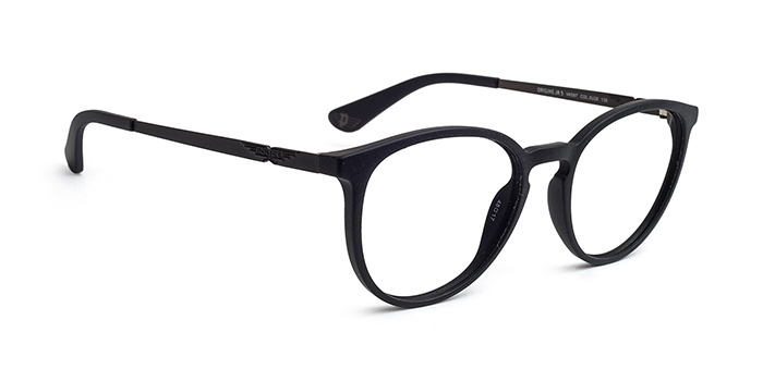 POLICE Black Full Frame Round Eyeglasses for Men and Women