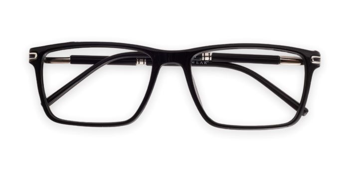 Mirar by EyeMyEye E16C15896US Black Full Frame Rectangle Eyeglasses for Men and Women