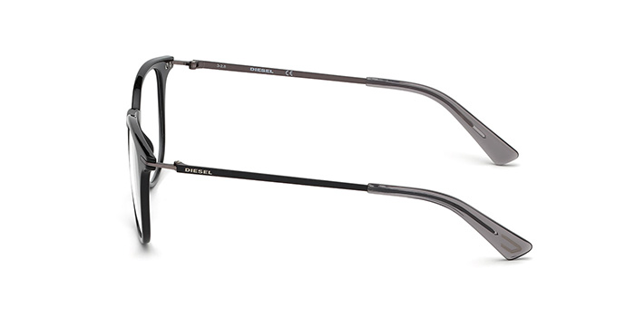 Diesel Black Full Frame Round Eyeglasses for Men and Women