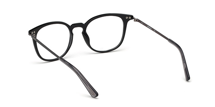 Diesel Black Full Frame Round Eyeglasses for Men and Women