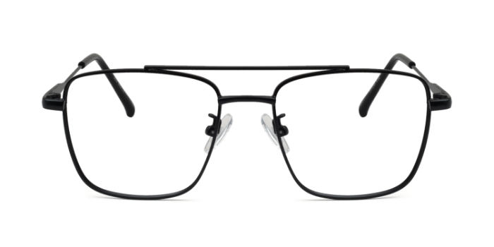  Black Full Frame Square Eyeglasses for Men and Women