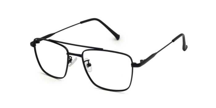 Black Full Frame Square Eyeglasses for Men and Women