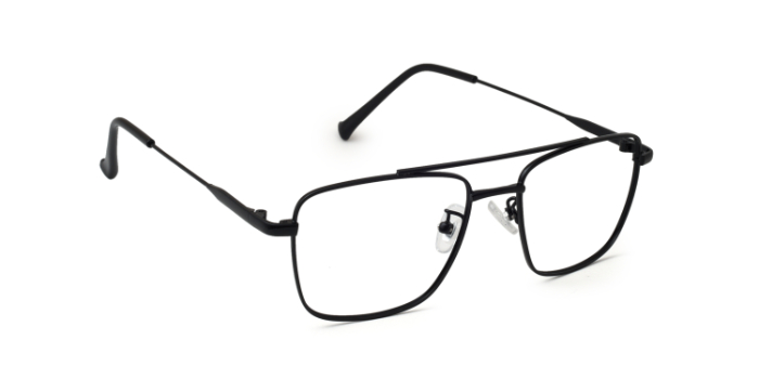  Black Full Frame Square Eyeglasses for Men and Women
