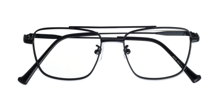  Black Full Frame Square Eyeglasses for Men and Women