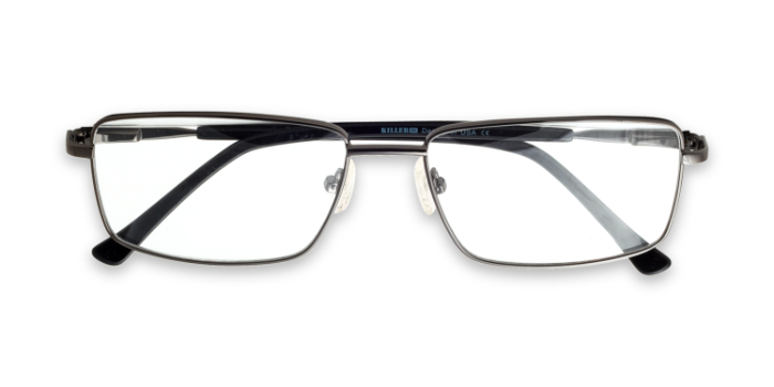 KILLER Gunmetal Full Frame Rectangle Eyeglasses for Men and Women