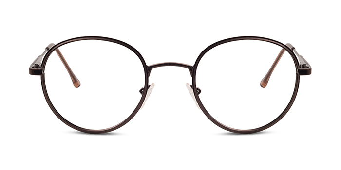  Brown Full Frame Round Eyeglasses for Men and Women