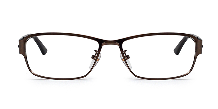 POLICE Brown Full Frame Rectangle Eyeglasses for Men and Women